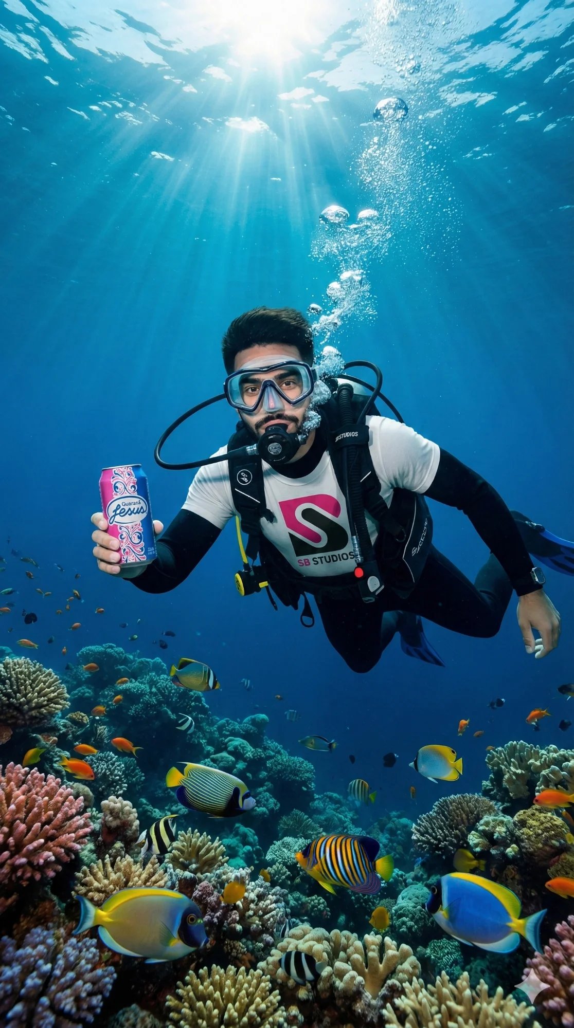 Mergulho com Guaraná Jesus